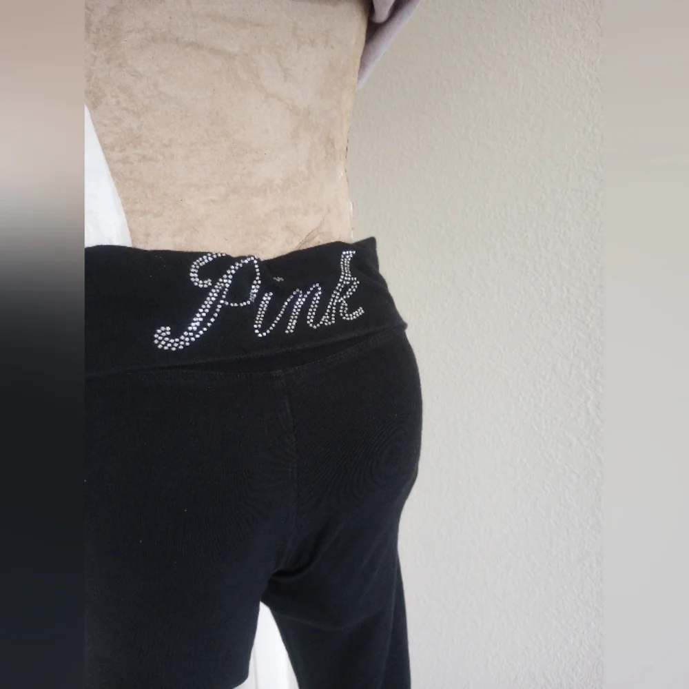 PINK Victoria's Secret Black Leggings with Rhinestones - Picture 3 of 4